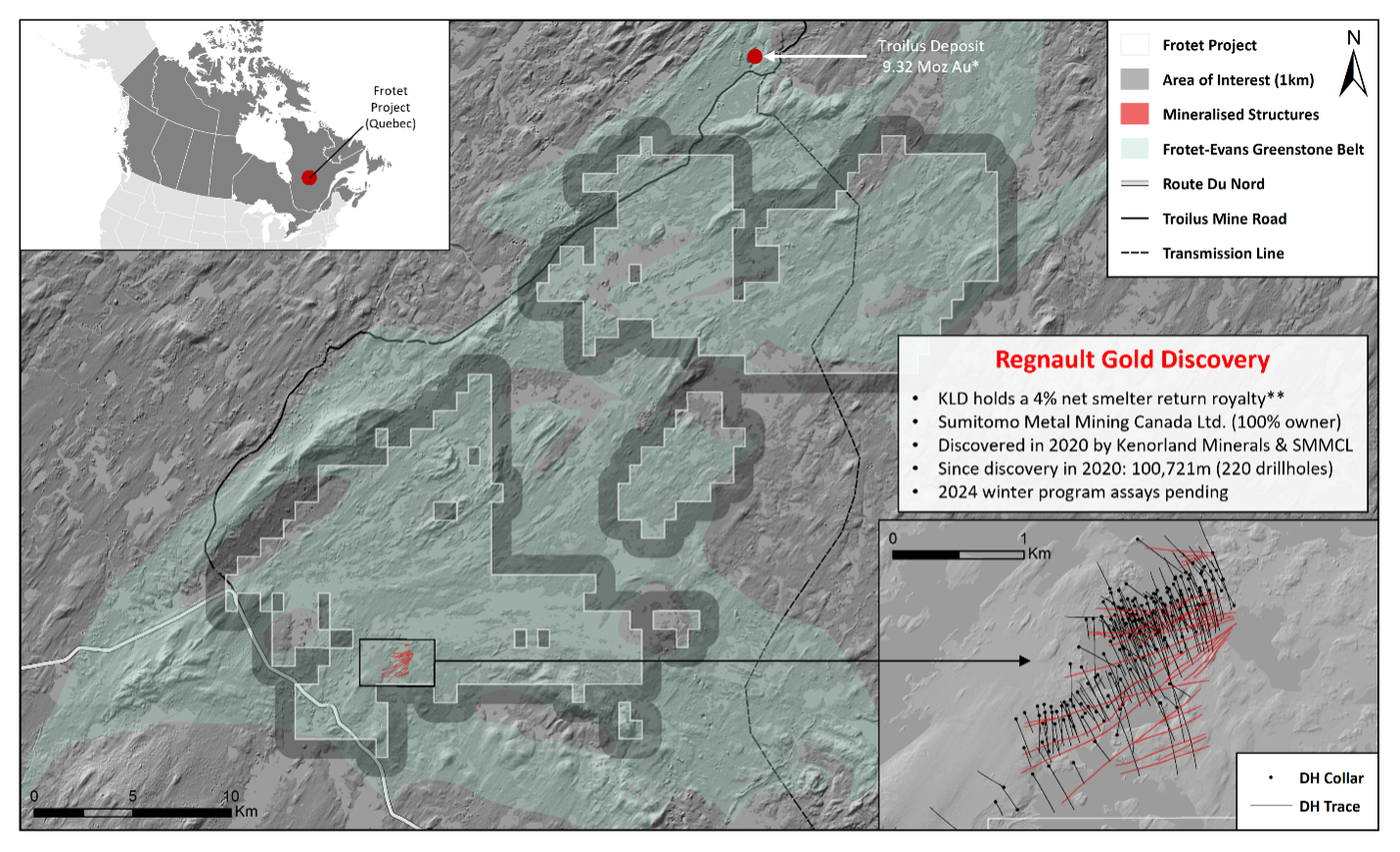 Figure 2: Map of the Frotet Project and Royalty
