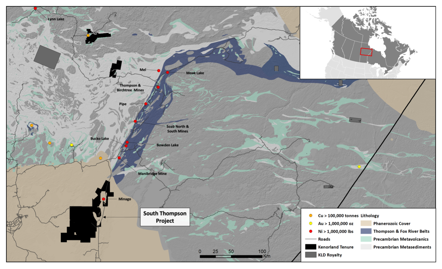 Figure 1. South Thompson Regional Geology and Occurrences